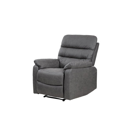 Taylor Recliner Chair-Leather Air-Antique Grey Rub Off
