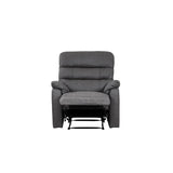 Taylor Recliner Chair-Leather Air-Antique Grey Rub Off