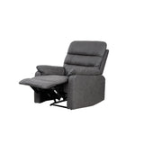 Taylor Recliner Chair-Leather Air-Antique Grey Rub Off