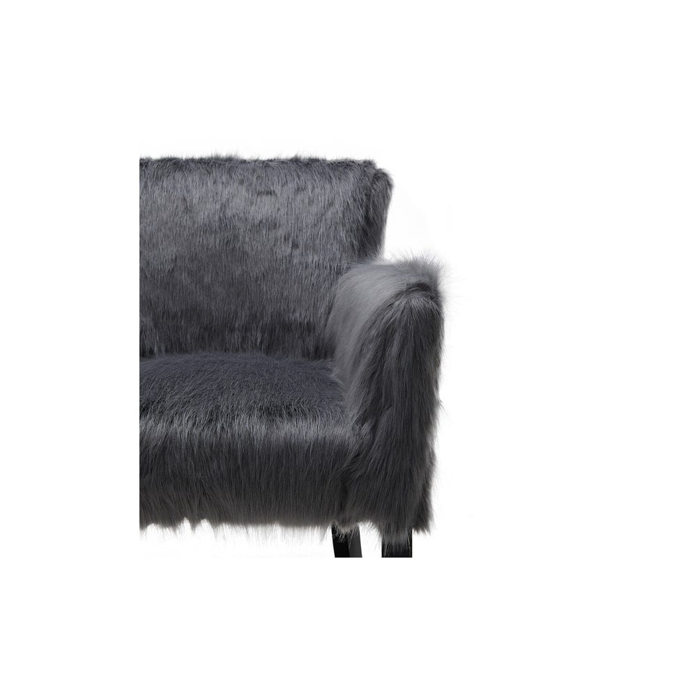 Heavy Shag Faux Sheepskin Tub Chair