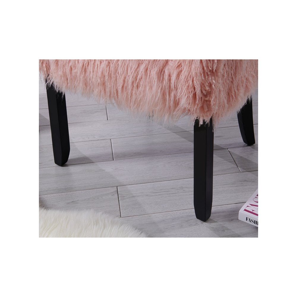 Heavy Shag Faux Sheepskin Tub Chair