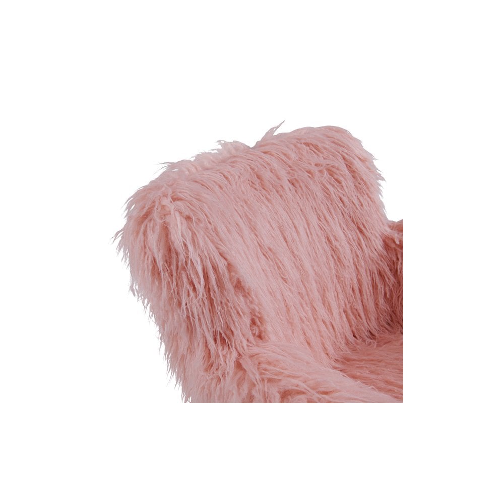 Heavy Shag Faux Sheepskin Tub Chair