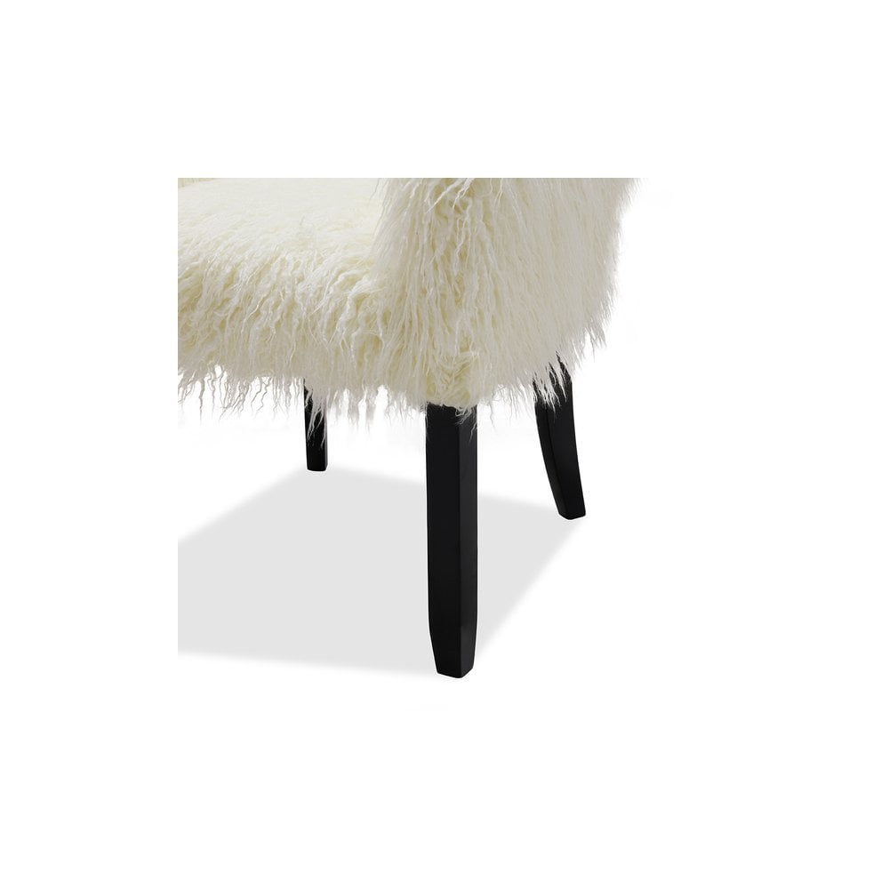 Heavy Shag Faux Sheepskin Tub Chair
