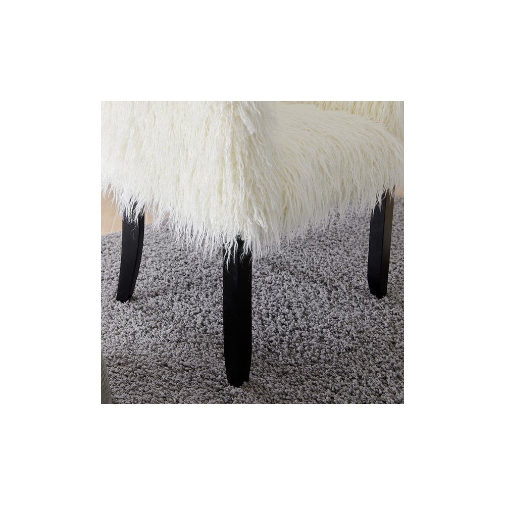 Heavy Shag Faux Sheepskin Tub Chair