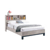 Bali Bookcase Headboard Bed - Grey Oak