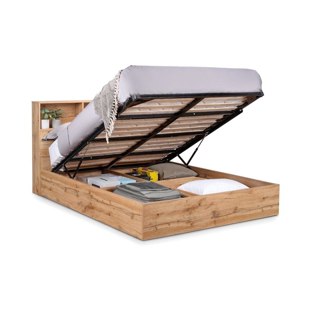 Bali Ottoman Storage - Grey Oak