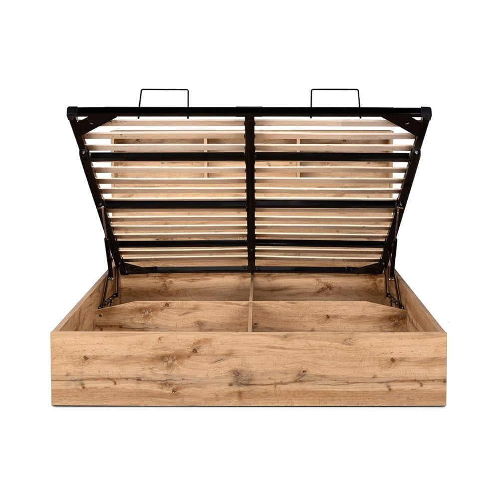 Bali Ottoman Storage - Grey Oak