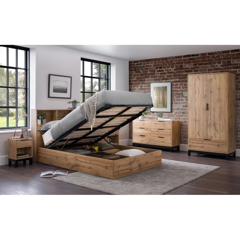 Bali Ottoman Storage - Grey Oak