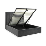 Langham Scalloped Headboard Storage Bed - Grey
