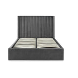 Langham Scalloped Headboard Storage Bed - Grey