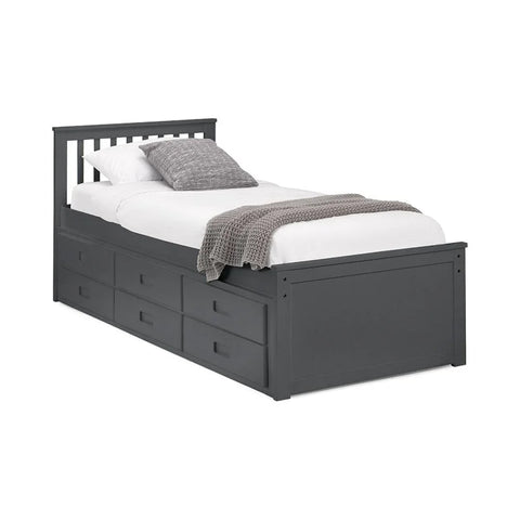 Maisie Bed With Underbed And Drawers - Anthracite