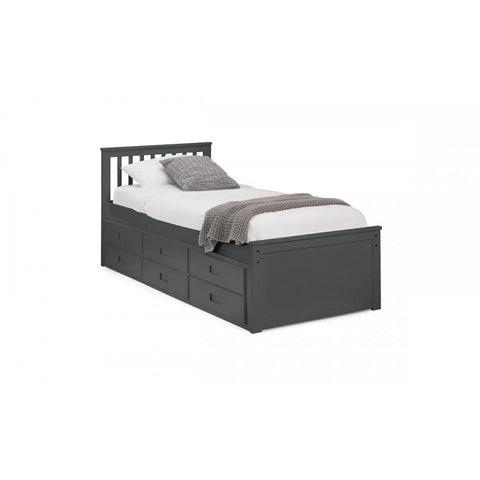 Maisie Bed With Underbed And Drawers - Anthracite