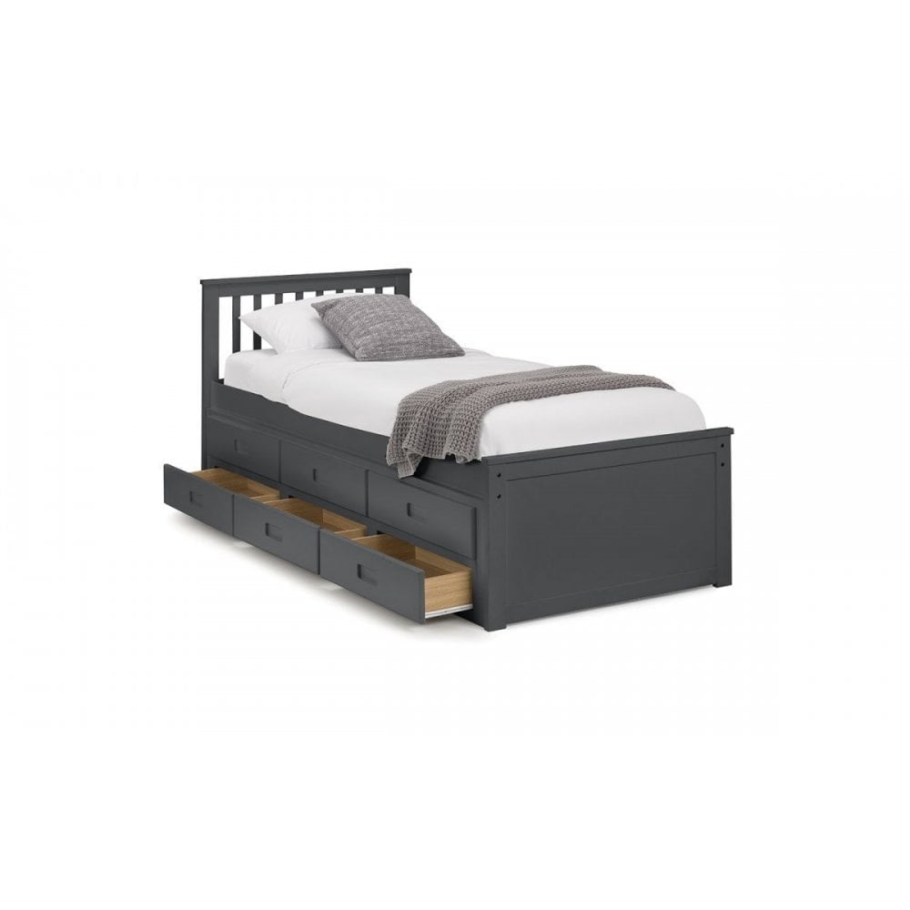 Maisie Bed With Underbed And Drawers - Anthracite
