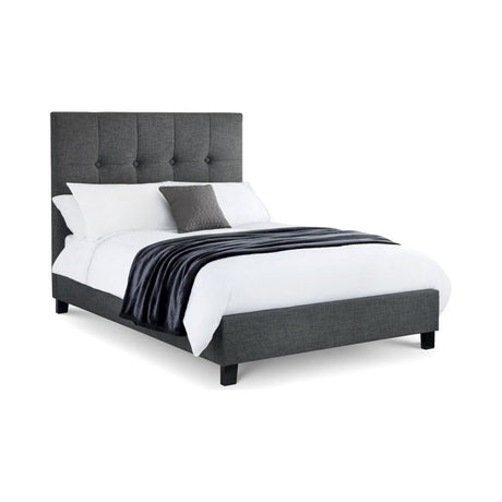 Sorrento High Headboard Bed - Slate Linen