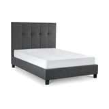 Sorrento High Headboard Bed - Slate Linen