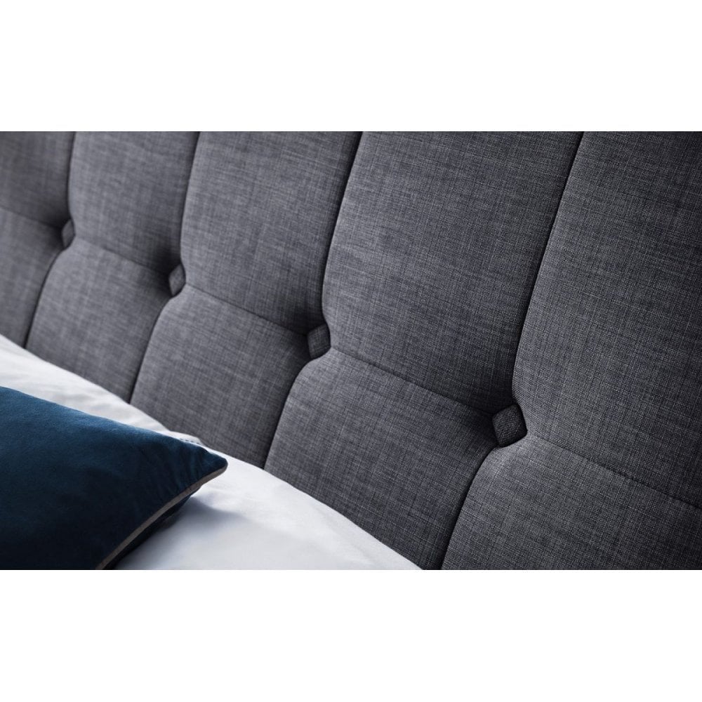 Sorrento High Headboard Bed - Slate Linen