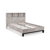 Bali Bookcase Headboard Bed - Grey Oak