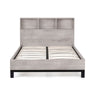 Bali Bookcase Headboard Bed - Grey Oak