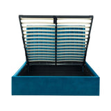 Langham Scalloped Headboard Storage Bed - Teal