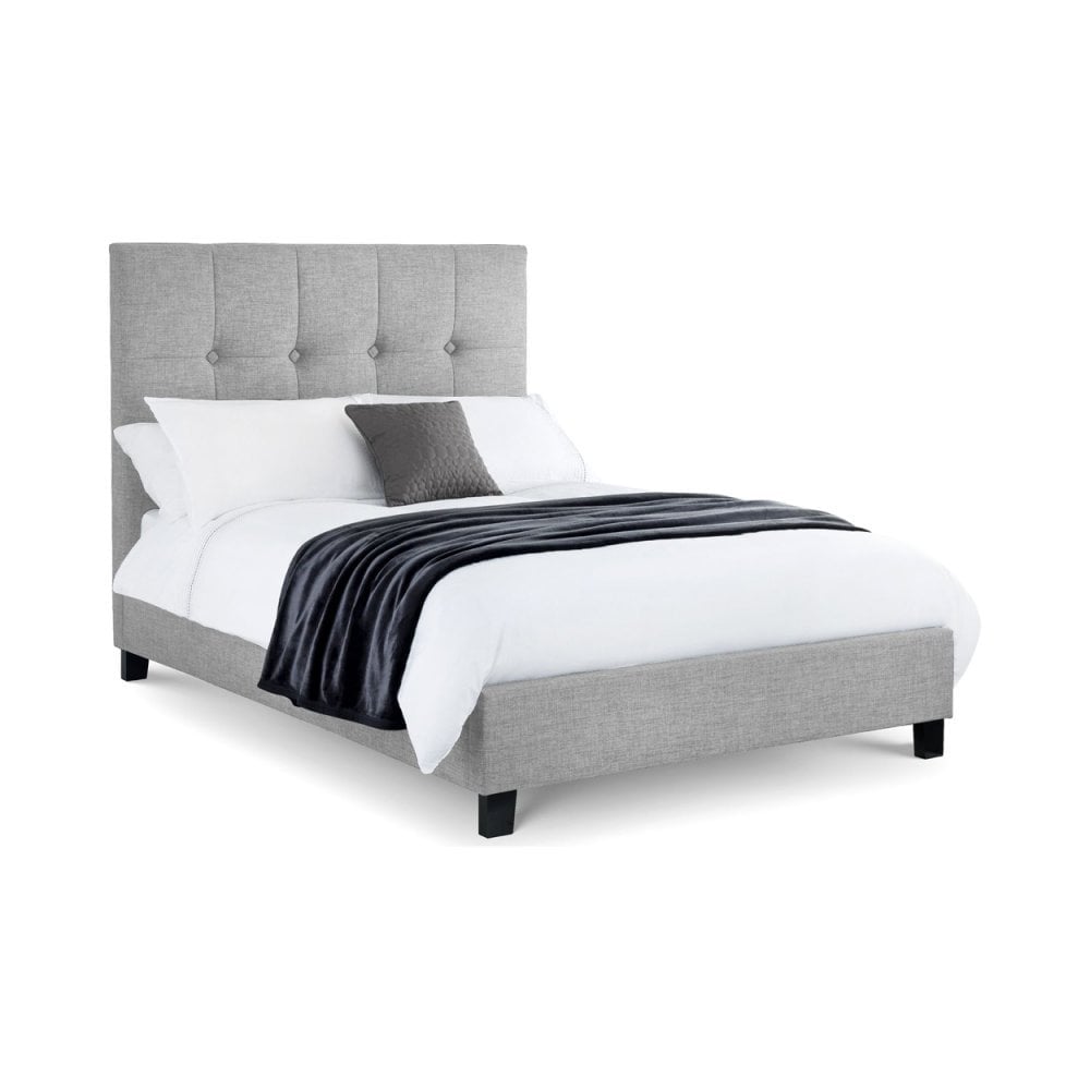 Sorrento High Headboard Bed - Light Grey