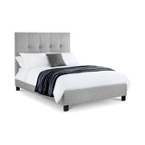 Sorrento High Headboard Bed - Light Grey