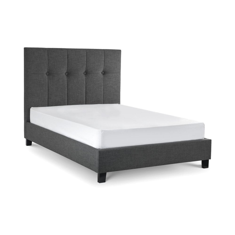 Sorrento High Headboard Bed - Slate Linen