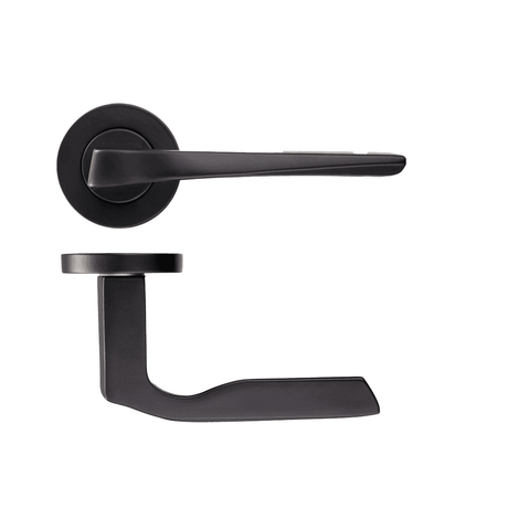 Carina Privacy Matt Black Doors 160 x 230