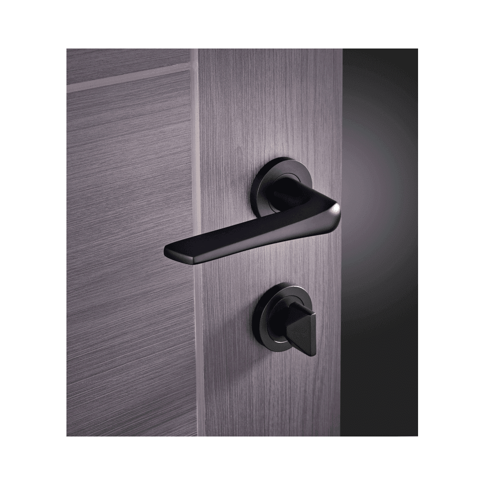 Turin Privacy Matt Black Doors 56 x 54