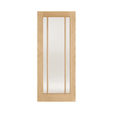 Oak Lincoln Glazed 3L Clear Glass Door