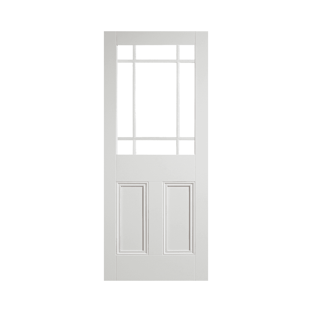 White Downham Unglazed 9 Light Door