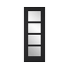 Charcoal Black Vancouver Glazed 4L Door