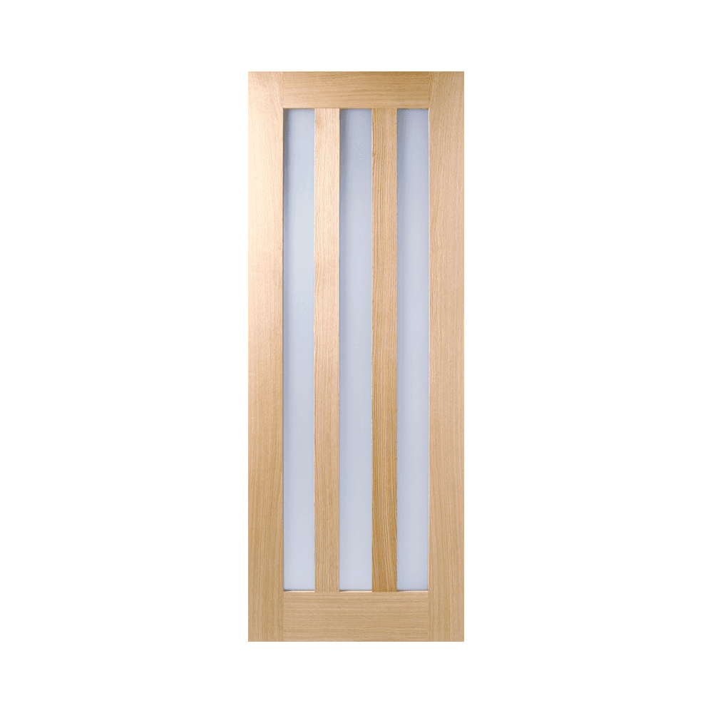 Oak Utah Glazed 3L Clear Door