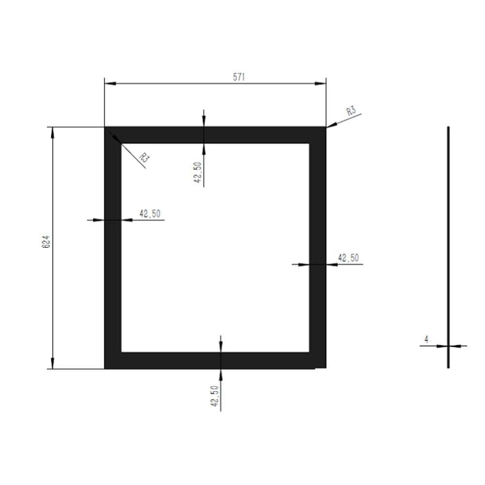 Frame Athens 500 - 4 side (Glass)