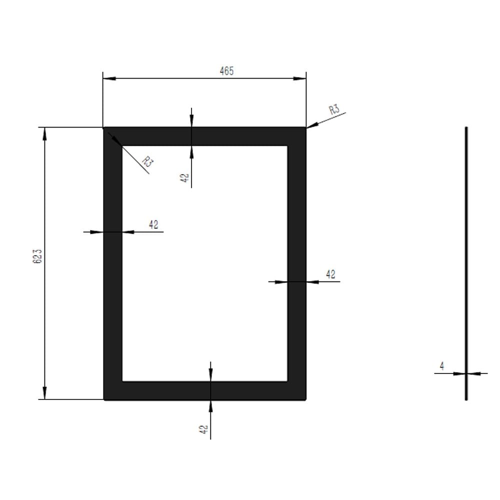 Frame Athens 400 - 4 side (Glass)