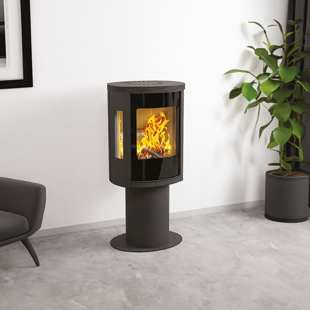 Ellipse G5 Pedestal (Black) 7.3kW Wood Burning (Eco)