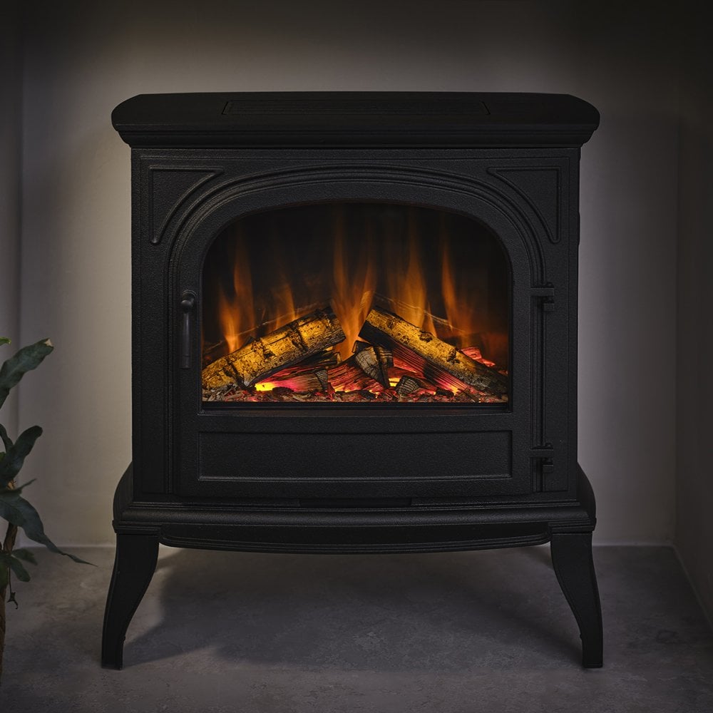 Hinton Electric Stove Cast Iron Deluxe Logs