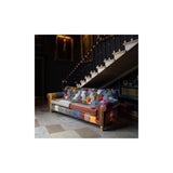 Dickinson Large 2 Str Sofa in Patchwork & Tan Leather with Mid oak Legs (New 2024)