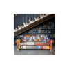 Dickinson Large 2 Str Sofa in Patchwork & Tan Leather with Mid oak Legs (New 2024)