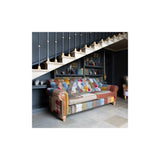 Dickinson Large 2 Str Sofa in Patchwork & Tan Leather with Mid oak Legs (New 2024)
