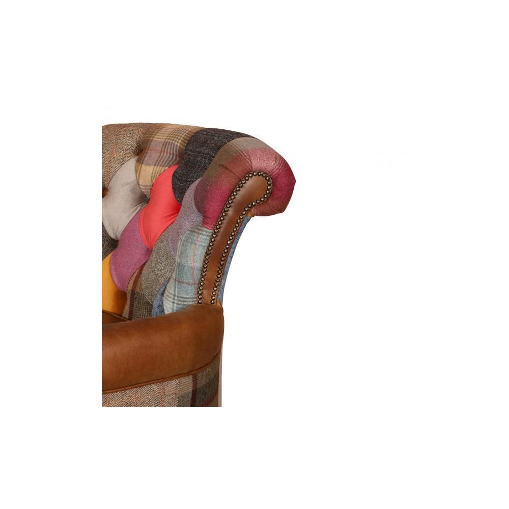 Dickinson Armchair in Patchwork & Cerato Brown Leather (NEW 2024)