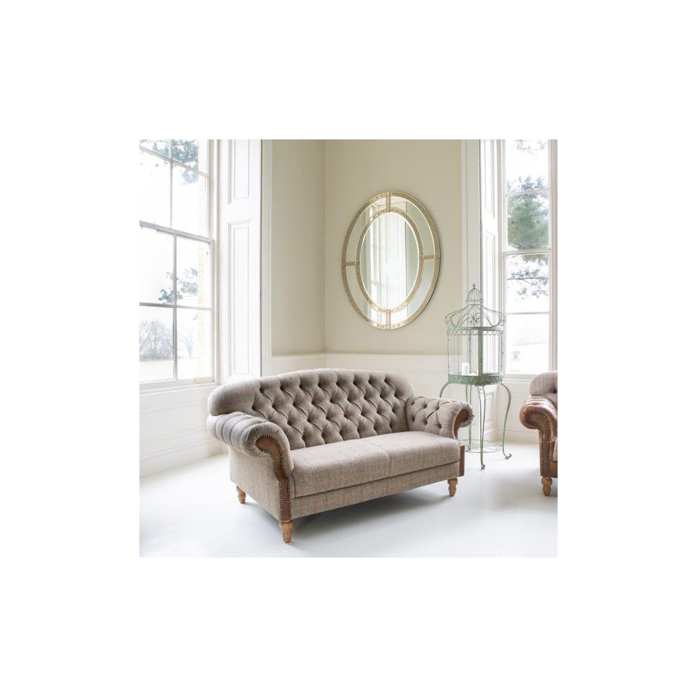 Haworth 2 seater Sofa in Hunting Lodge Tweed with Medium Oak Legs New 2024