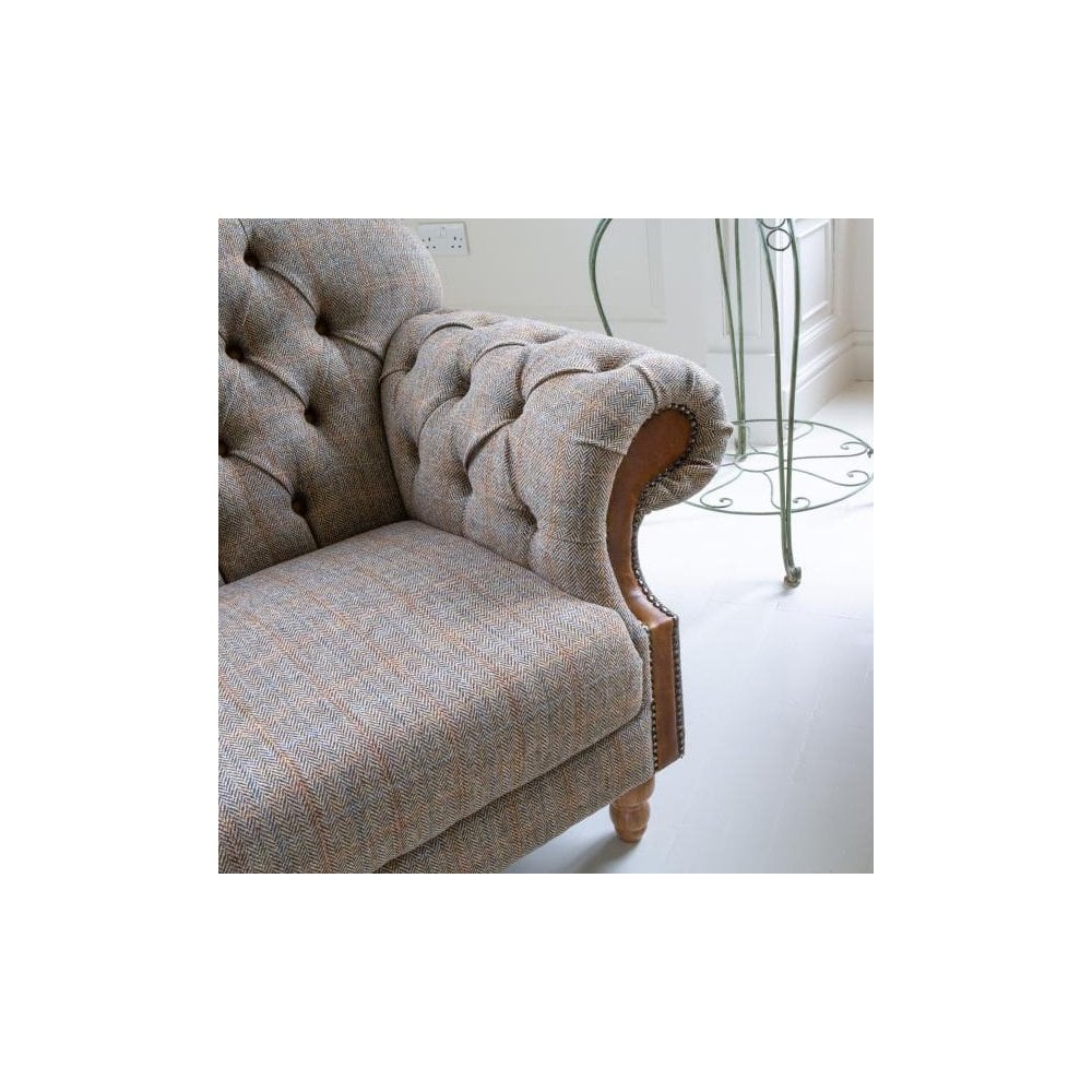 Haworth 2 seater Sofa in Hunting Lodge Tweed with Medium Oak Legs New 2024