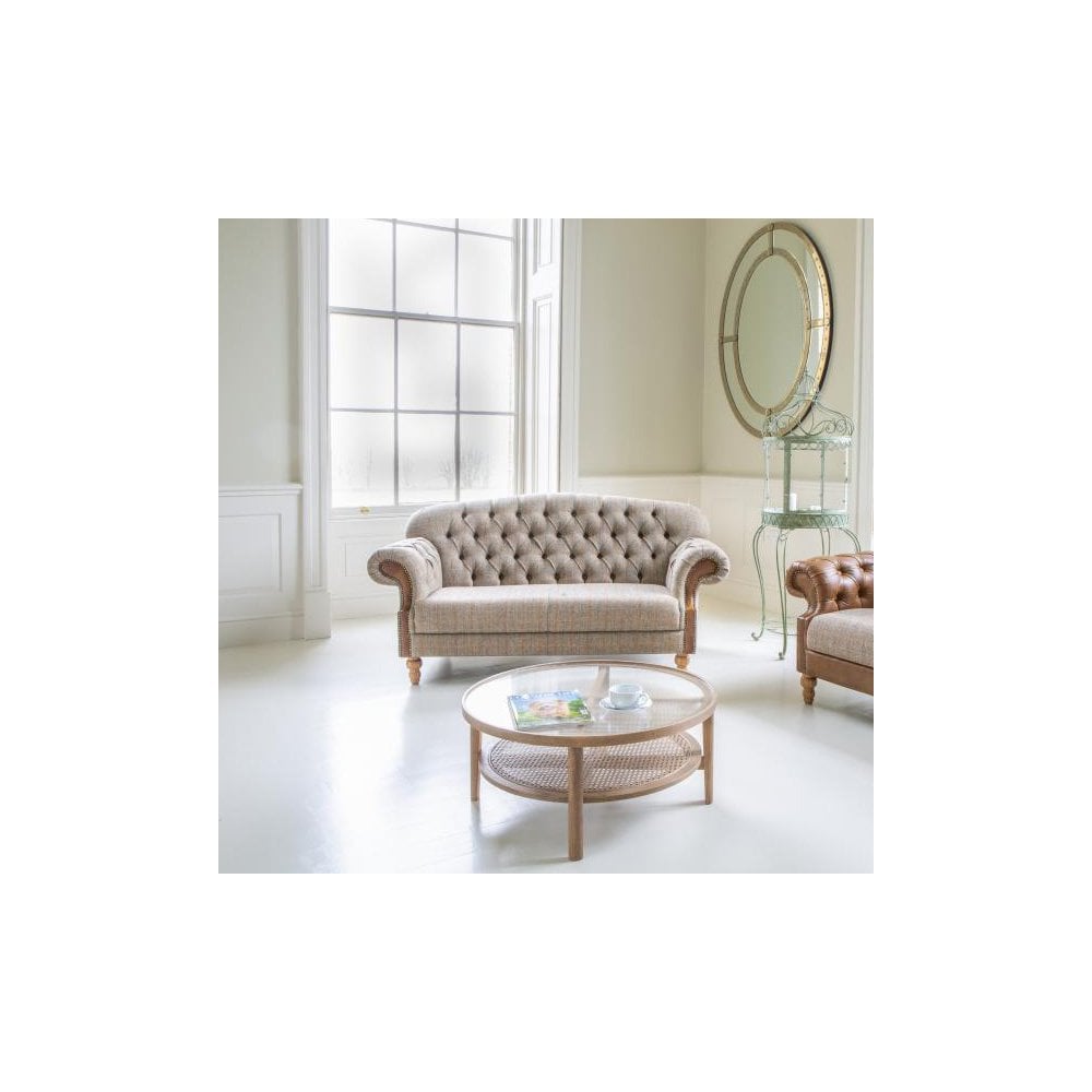 Haworth 3 seater Sofa in Hunting Lodge Tweed with Medium Oak Legs New 2024