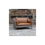 Malone Compact 2 Seater (HTW & Brown Tan Leather)