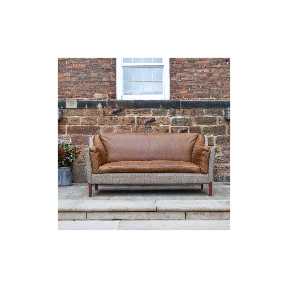Malone Large 2 Seater HTW & Brown Tan Leather ()