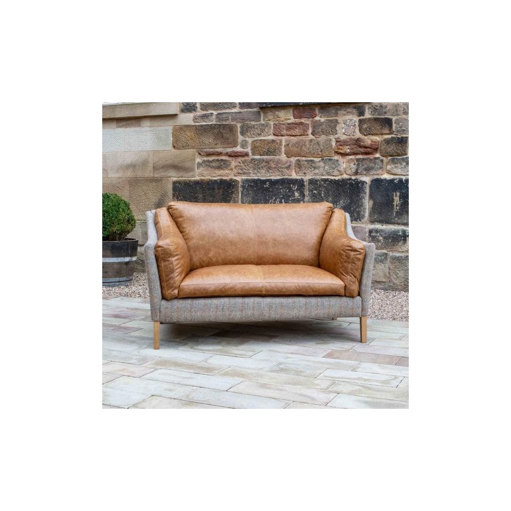 Malone Large 2 Seater HTW & Brown Tan Leather ()