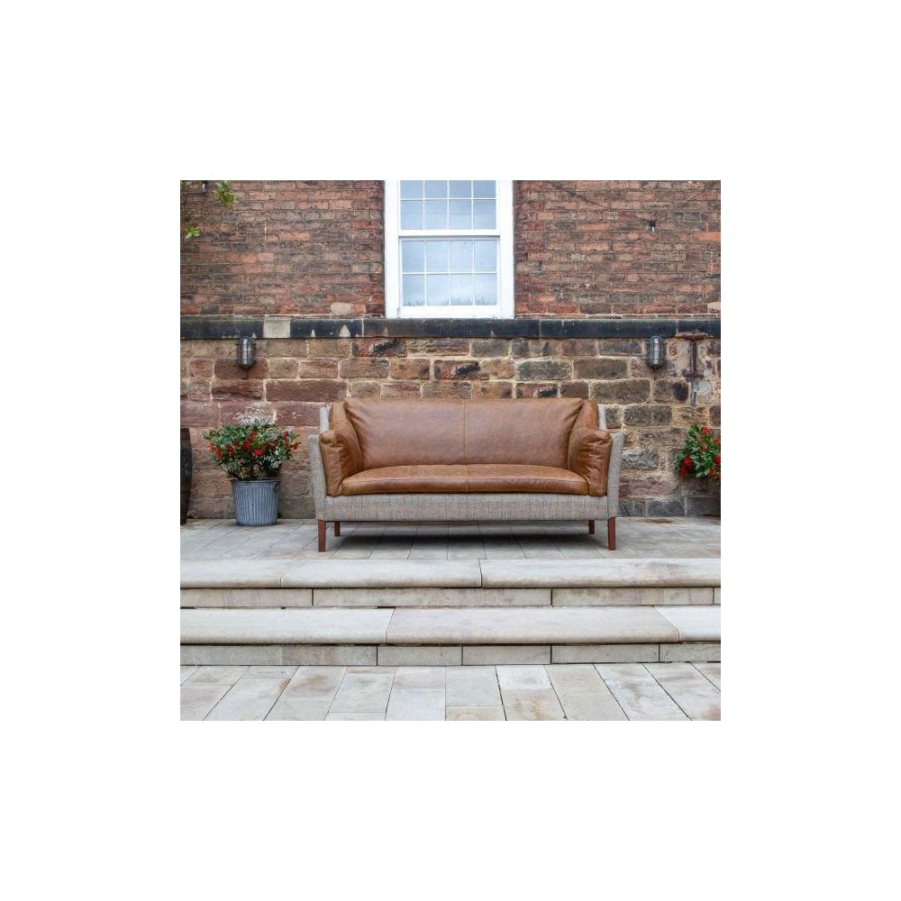 Malone Large 2 Seater HTW & Brown Tan Leather ()