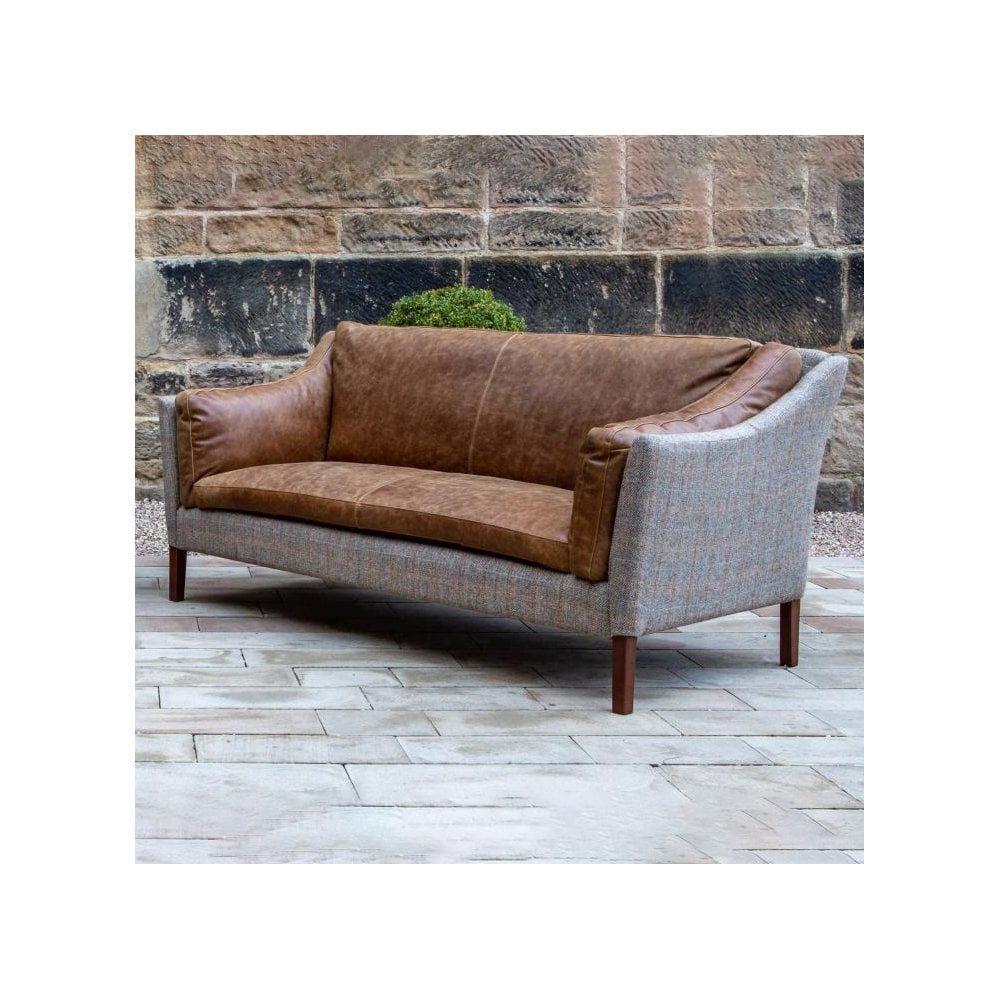 Malone Large 2 Seater HTW & Brown Tan Leather ()