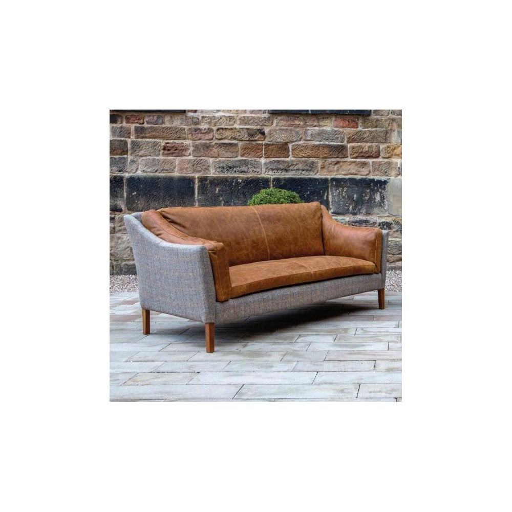 Malone Large 2 Seater HTW & Brown Tan Leather ()
