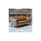 Malone Large 2 Seater HTW & Brown Tan Leather ()